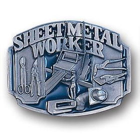 Pewter Belt Buckle - Sheet Metal Workerpewter 