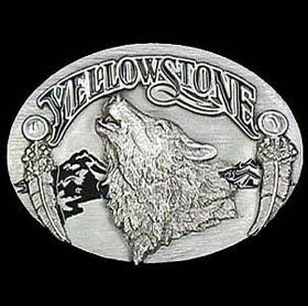 Pewter Belt Buckle - Yellowstone Wolfpewter 