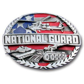 Pewter Belt Buckle - National Guard