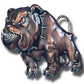 Pewter Belt Buckle - Bulldog 3Dpewter 