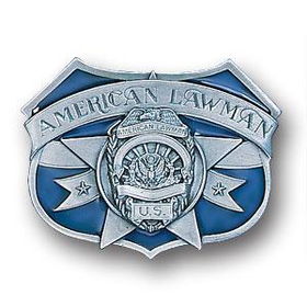 Pewter Belt Buckle - American Lawmanpewter 
