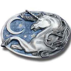 Pewter Belt Buckle - Unicorn Moon/Starspewter 