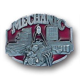 Pewter Belt Buckle - Mechanic 3Dpewter 