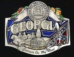 Belt Buckle - Georgia On My Mindpewter 