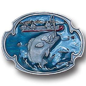 Pewter Belt Buckle - Bass Fishingpewter 