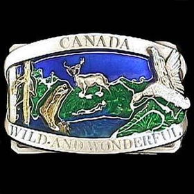 Pewter Belt Buckle - Canada Wild/Wonderfulpewter 