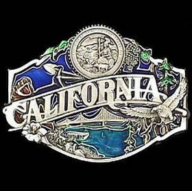 Belt Buckle - California split imagepewter 