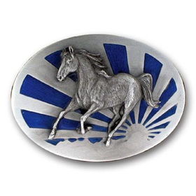 Belt Buckle - Running Horsepewter 