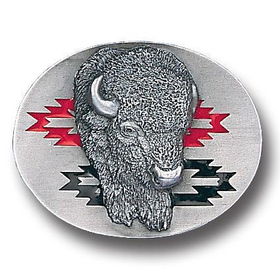 Belt Buckle - Southwest Buffalo Headpewter 