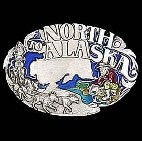 Pewter Belt Buckle - North to Alaskapewter 