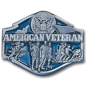 Pewter Belt Buckle - American Veteranpewter 