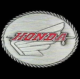 Pewter Belt Buckle - Honda Wing Emblempewter 