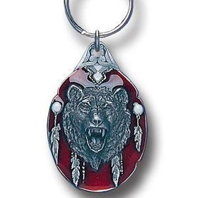 Key Ring - Grizzly Headpewter 