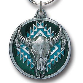 Key Ring - Southwestern Buffalo Skullpewter 