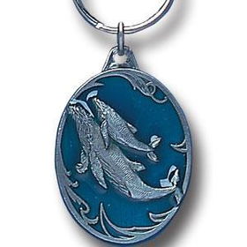 Pewter Key Ring - Whales