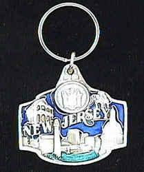 Pewter Key Ring - New Jersey