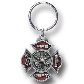 Key Ring - Fire Dept. Maltese Crosspewter 