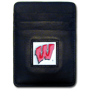 College Money Clip/Card Holder - Wisconsin Badgerscollege 