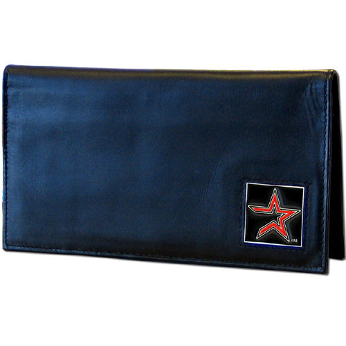 Astros Leather Dlx Checkbook Cover in Tinmlb 
