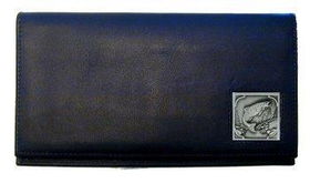 Deluxe Leather Checkbook Cover - Salmon