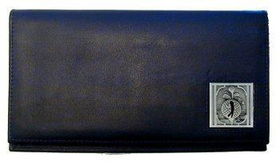 Deluxe Leather Checkbook Cover - Golfer