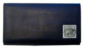 Deluxe Leather Checkbook Cover - Bison