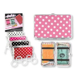 Assorted Dotz Polka Dot Credit Card Wallets Case Pack 24