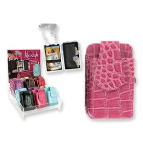 Fashion Cell Phone Holder Wallet/Chain w/Display Case Pack 18