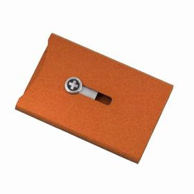 Swiss Wallet, Anodized Aluminum, Money Clip, Orange