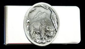 Sculpted Money clip - Buffalo Scenesculpted 