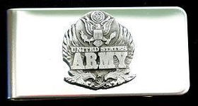 Sculpted Pewter Moneyclip - Army