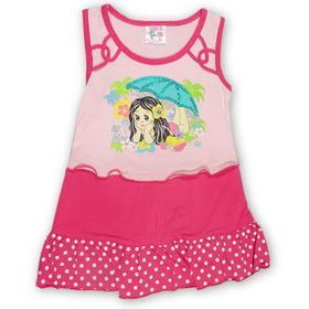 Girls Fashion Dress W/Flowers And Girl Imprint Case Pack 8girls 