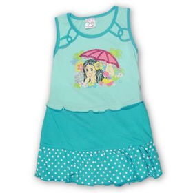Girls Fashion Dress W/Flowers And Girl Imprint Case Pack 8girls 