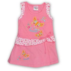 Girls Fashion Dress W/Butterfly Print And Flowers Case Pack 8girls 