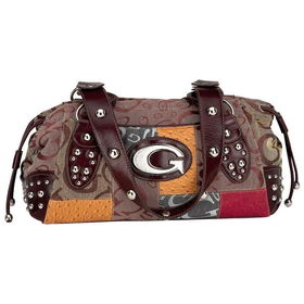 Gigi Chantal&trade; Brown Jacquard Patchwork Pursegigi 