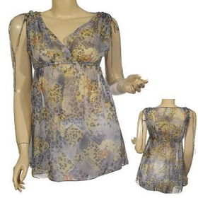 Ladies Fashion Sheer Deep V-Neck Top Case Pack 6ladies 