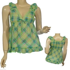 Ladies Fashion Sheer V-Neck Top Case Pack 6ladies 