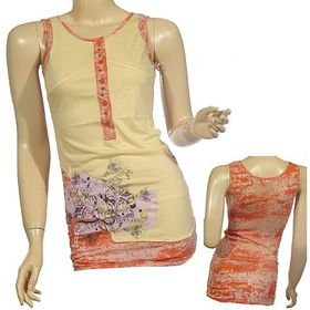 Ladies Fashion Round Basic Neck Sleeveless Top Case Pack 6ladies 