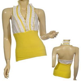Ladies Fashion Flounce V-Neck Halter Top Case Pack 6ladies 