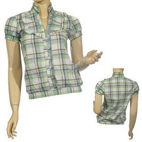 Ladies Fashion Mandarin Collar Button Down Top Case Pack 6ladies 