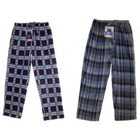 Men's Polar Fleece Plaid Pajama Pants Case Pack 24