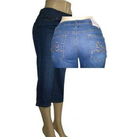 Womens Denim Capri Pants Case Pack 24