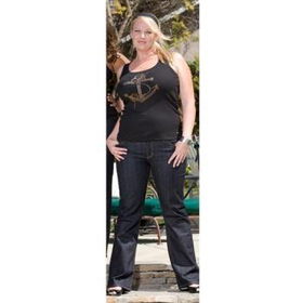 Plus Size Black Anchor Tank Case Pack 6plus 