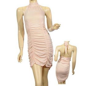 Ladies Plus Size Halter Dress W/Ruching In Front Case Pack 6ladies 
