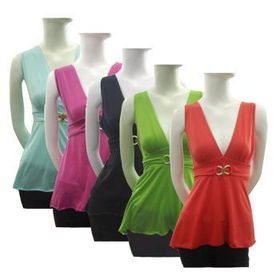 Women's Plus Size V Neck Cut Top Case Pack 12women 