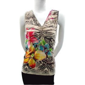 Women's Plus Size Sleeveless Shirred Top Case Pack 12women 