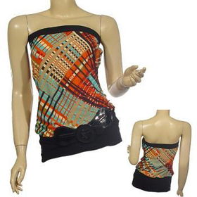 Plus Size Fashion Tube Top With Decorative Belt Case Pack 6plus 