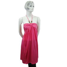 Women's Plus Size Pink Halter Tie Neck Dress Case Pack 12women 