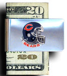 Our NFL stainless steel money clips feature a hand painted emblem featuring the Bears