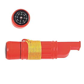 Emergency Whistle w/Mirror & Compass, Waterproof